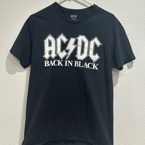 Mens AC/DC, Back in Black, Pullover T-Shirt, Short Sleeve, Black, medium